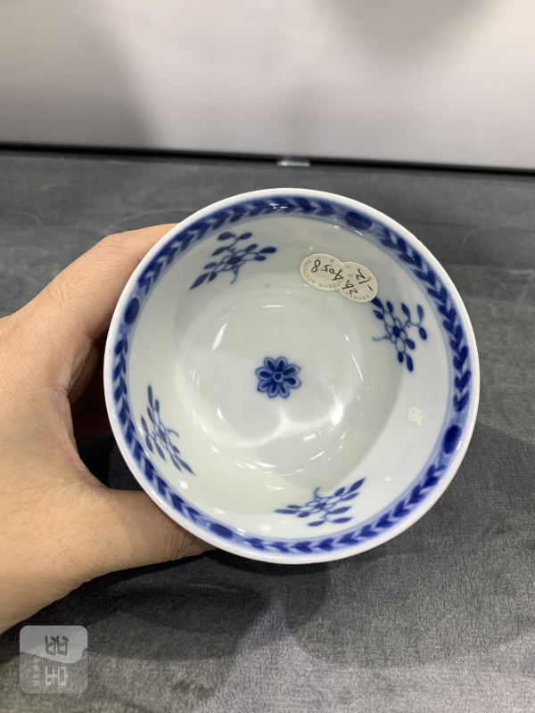 清康熙青花花鸟人物纹茶园 - 图6